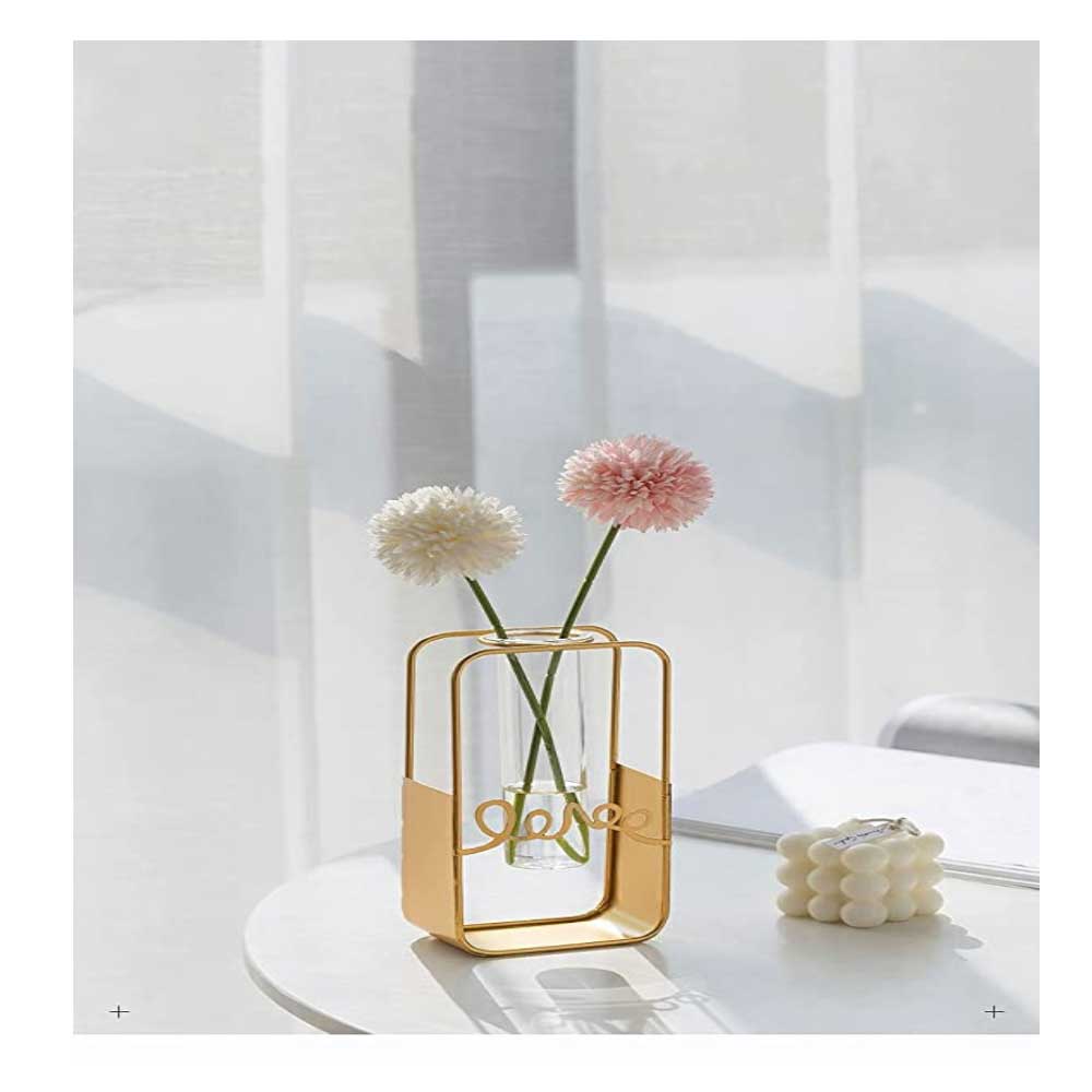 Flower vase with Metal Stand