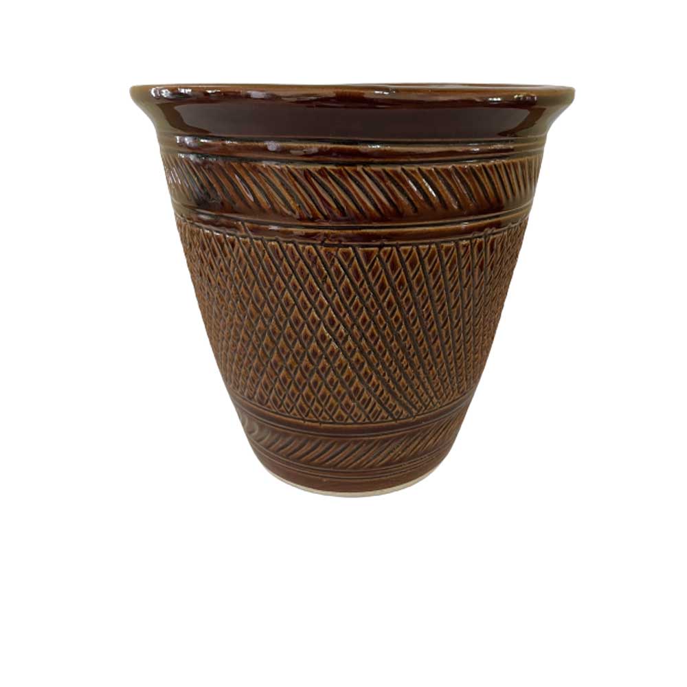 Brown Textured Pot